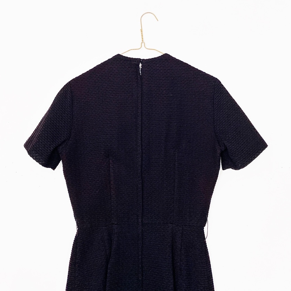 50s minimalist little black midi dress • classic timeless petite vintage - Picture 3 of 10